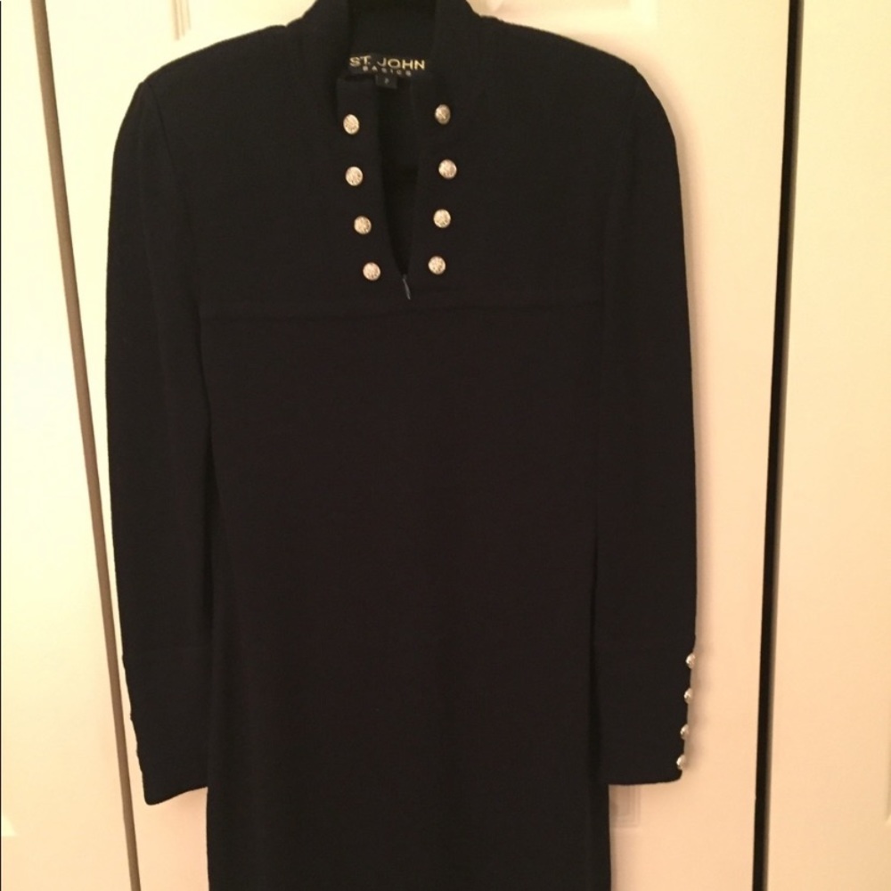St. John black knit dress size 2
